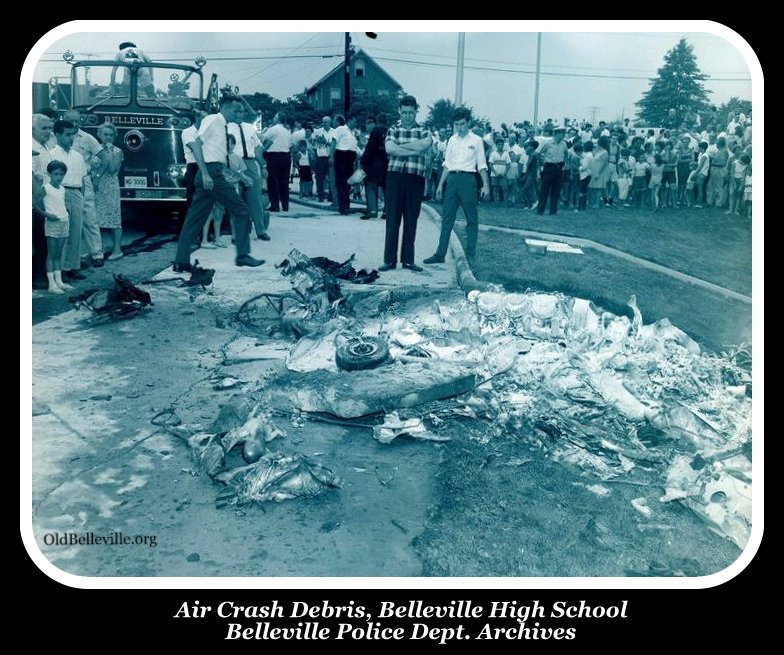 Plane crashes into Belleville NJ, High School, 
